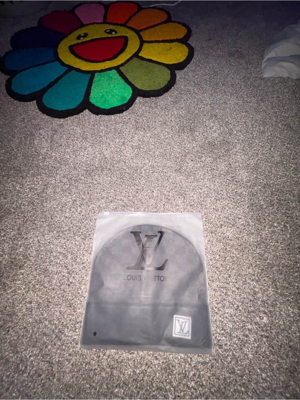 Louis Vuitton Black and Gray Beanie
